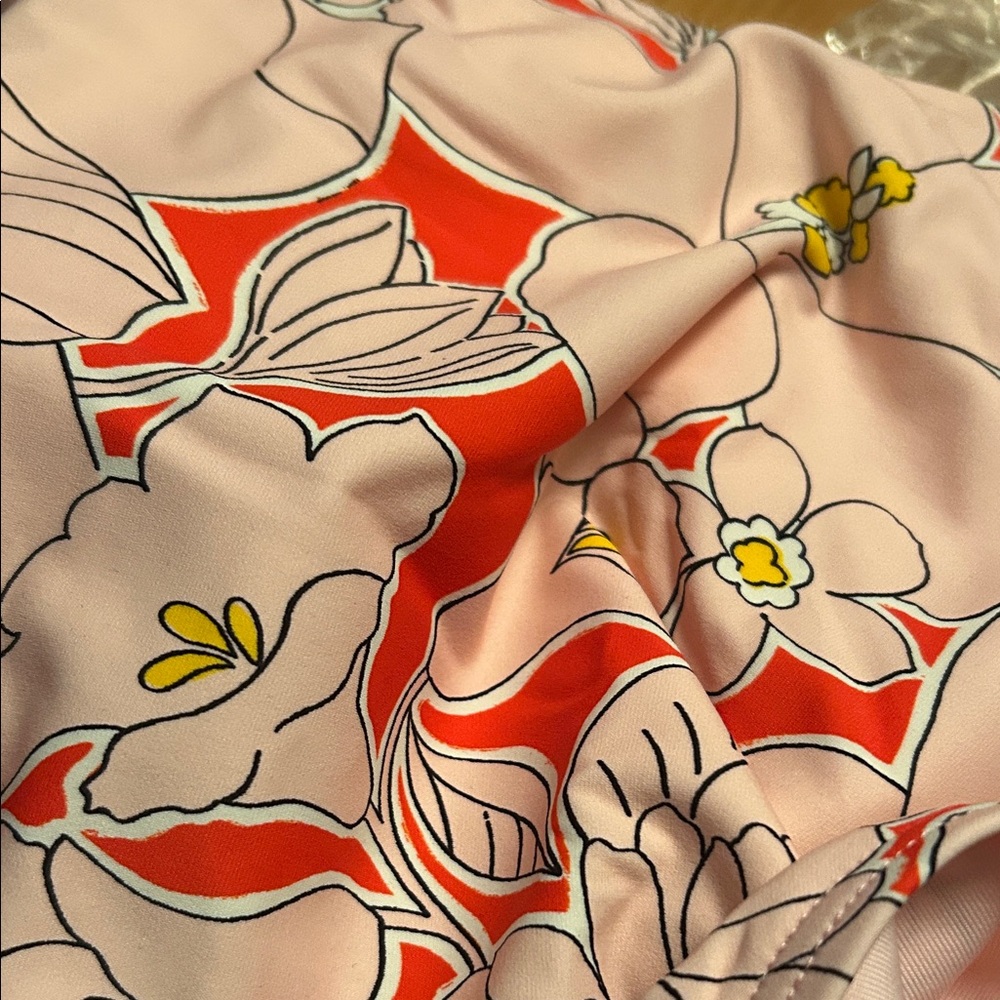 Kate Spade high waisted Pink and Orange Floral Bikini Bottom - Picture 6 of 7